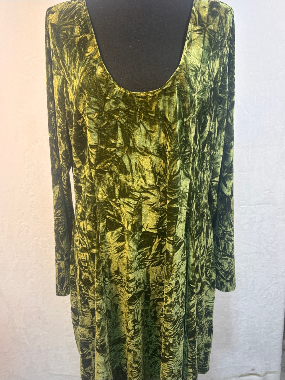 Little Lies Sweet Jane Olive Crushed Velvet Mini Dress XL / UK 18 As Seen On - Picture 7 of 13